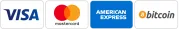 Visa, Mastercard, American Express and Bitcoin accepted