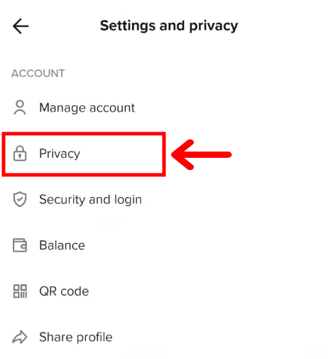 TikTok privacy