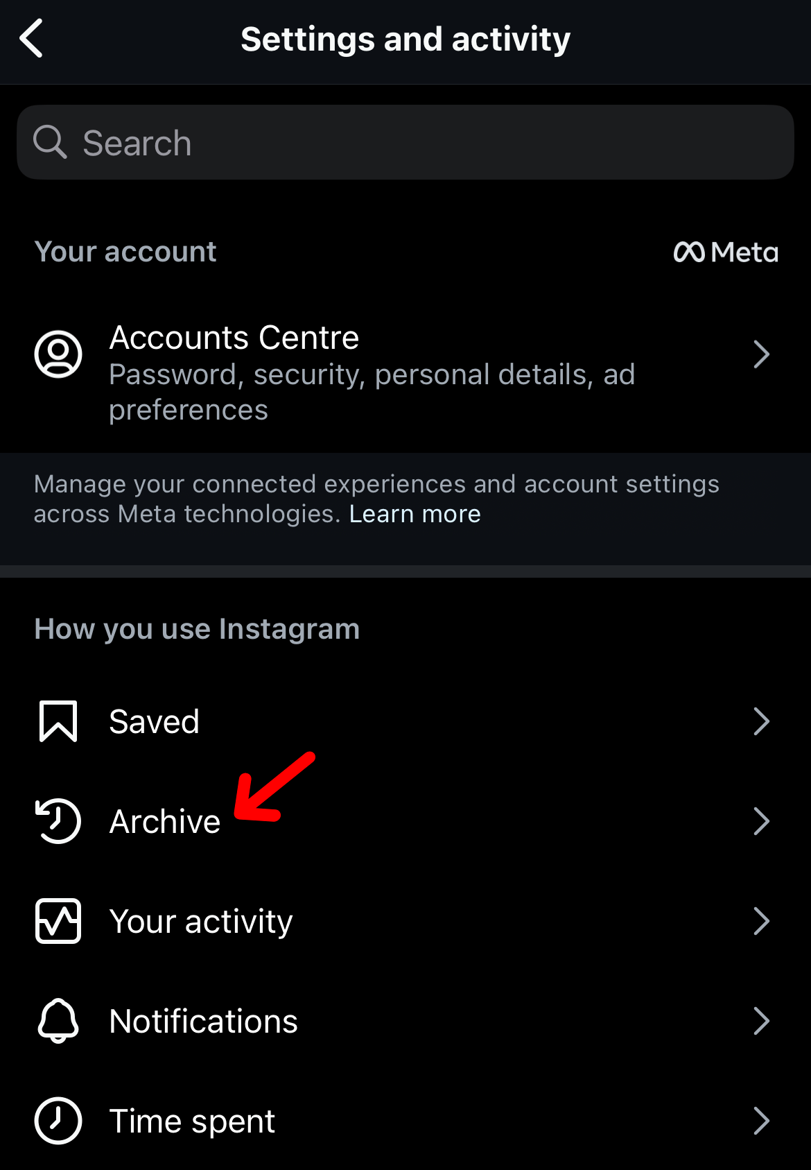 how to unarchive instagram posts