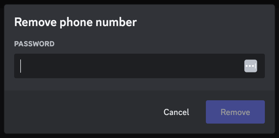 Discord password