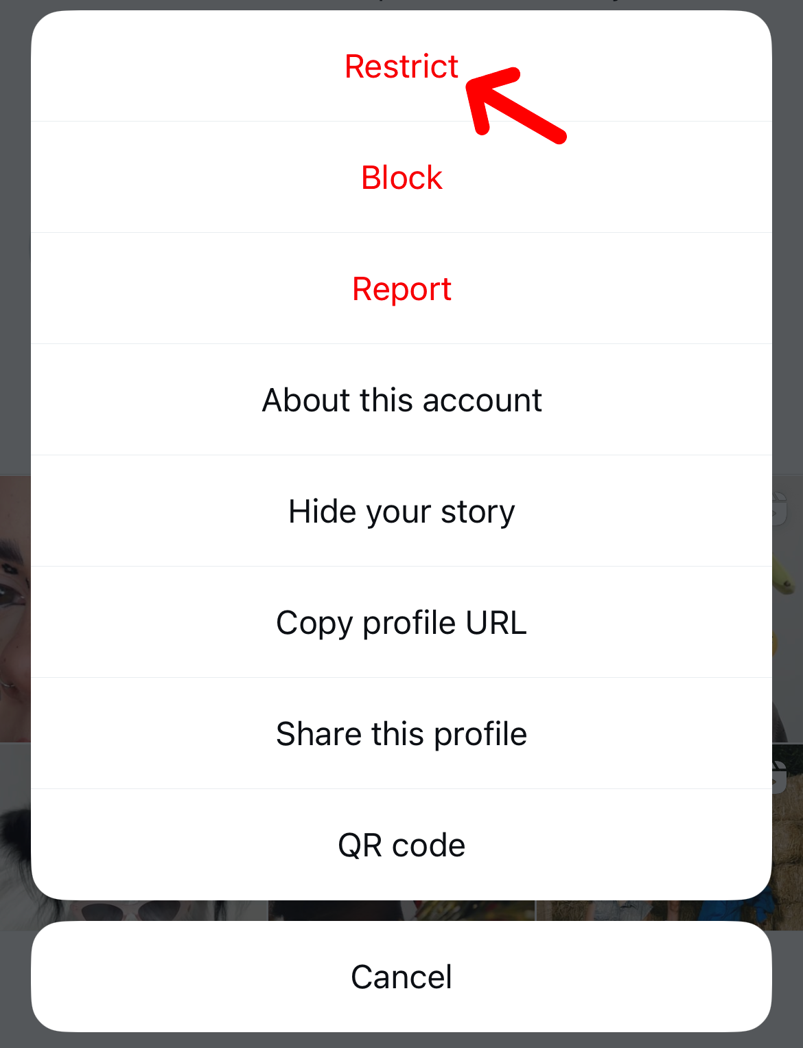 Hide Notes On Instagram by restricting them